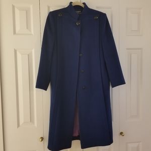 Vintage cobalt blue wool coat by Bellissimo